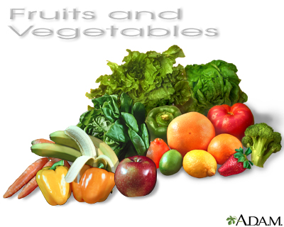 Fruits and vegetables