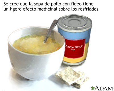 Sopa de pollo y enfermedad