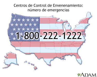 Número de emergencias de los Centros de Control de Envenenamientos