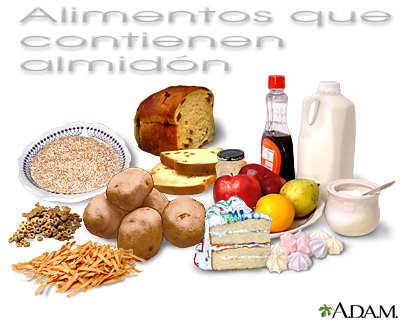 Alimentos que contienen almidón